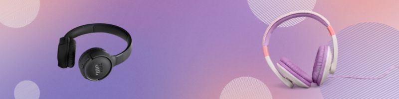 banner postagem blog um par de fones de ouvido JBL Tune 720BT oficial