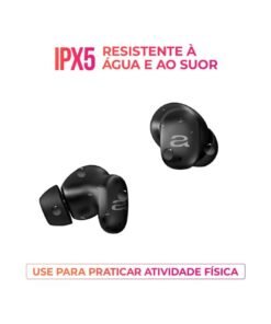 AIWA Fone de ouvido EB-03-B Bluetooth ccancelamento de ruído 25 horas de bateria IPX5 sem fio