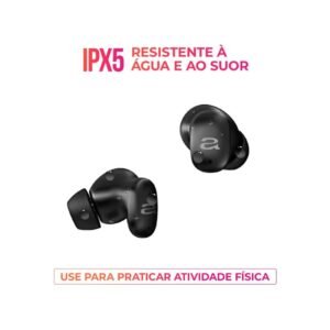 AIWA Fone de ouvido EB-03-B Bluetooth ccancelamento de ruído 25 horas de bateria IPX5 sem fio