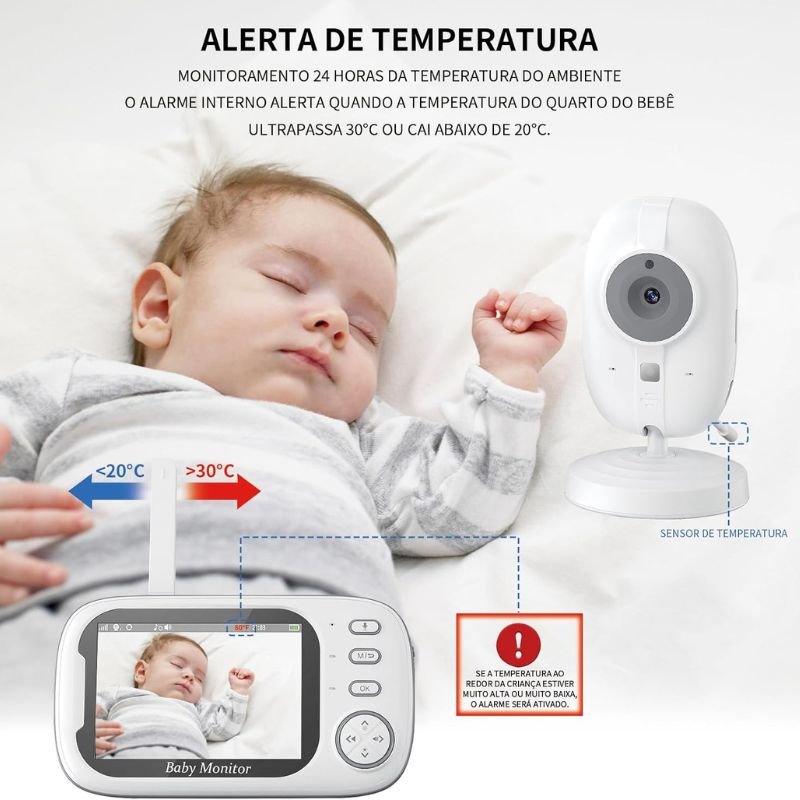 Baba Eletronica Camera de Segurança Wifi 2 Baba Eletronica Camera de Segurança Wifi Tela LCD Áudio imagem com fundo