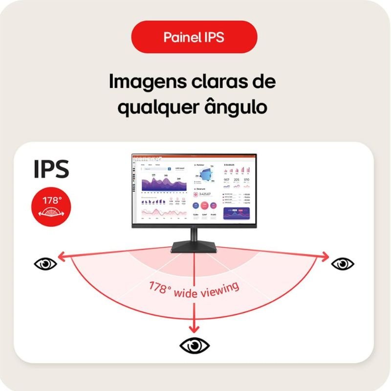 Monitor PC Gamer LG 24MS500 de 24” 2 Monitor PC Gamer LG 24MS500 24” IPS 100Hz Full HD HDMI 2x