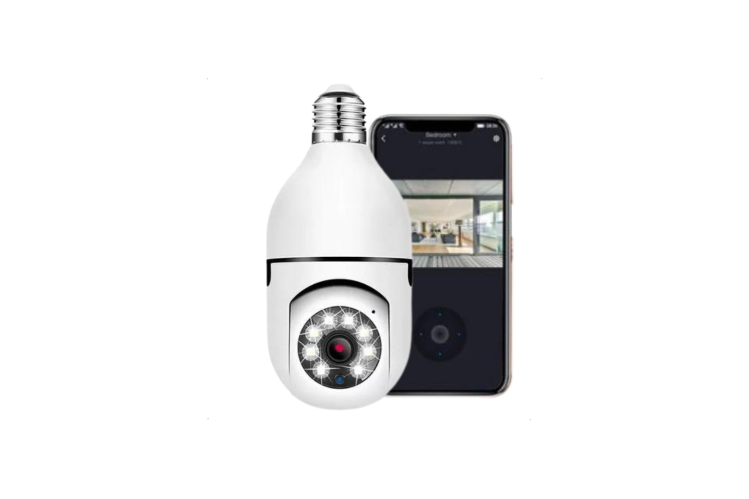 Câmera Segurança IP Lâmpada WiFi Full HD 1080p